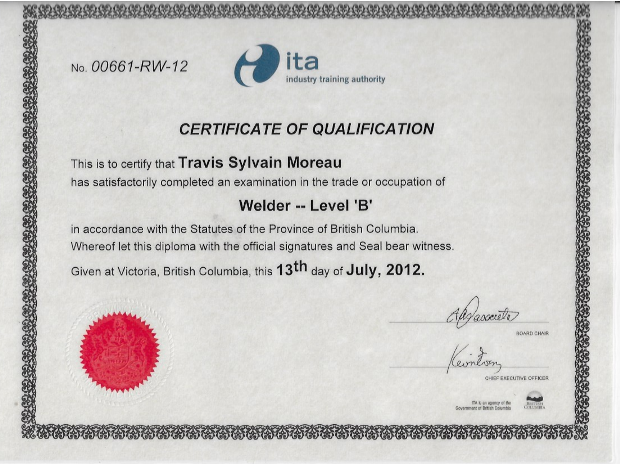 apprenticeship certificate